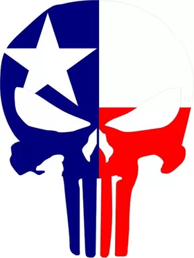 Texas Flag Punisher Decal / Sticker 61