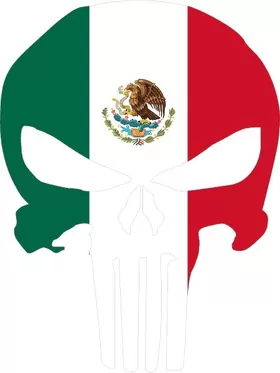 Mexian Flag Punisher Decal / Sticker 132