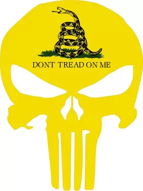 Gadsden Flag Punisher Decal / Sticker 154