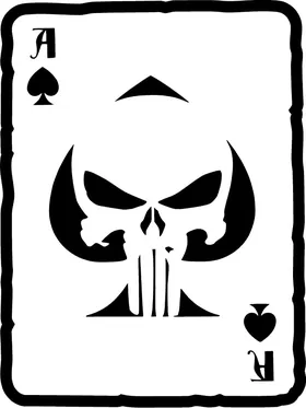 Ace of Spades Punisher Decal / Sticker 180