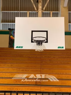 24x18 Basketball Backboard Square Decal / Sticker 01