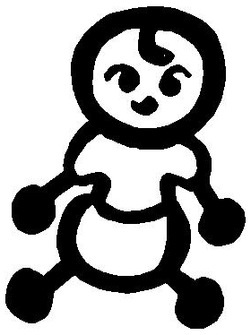 Baby Stick Figure Decal / Sticker 04