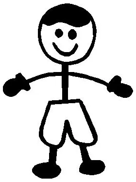 Boxing Boy Stick Figure Decal / Sticker 01