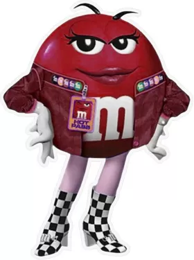 Red NASCAR M&M Decal / Sticker 72