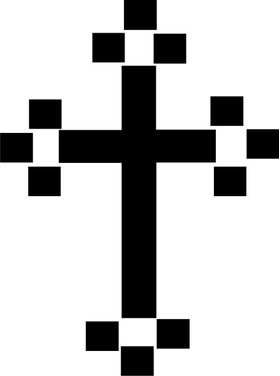 Christian Cross Decal / Sticker 36