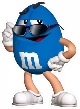 Blue Peanut M&M Decal / Sticker 22