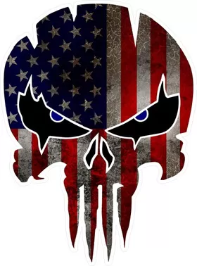 American Flag Punisher Decal / Sticker 142