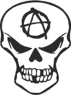 Anarchy Skull Decal / Sticker 09