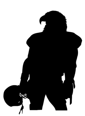 Football Eagles Mascot Decal / Sticker 01