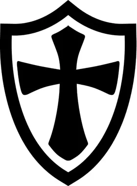Cross and Shield Decal / Sticker 99