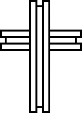 Christian Cross Decal / Sticker 77