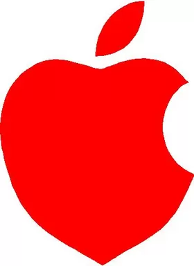 I love-heart Apple Decal / Sticker