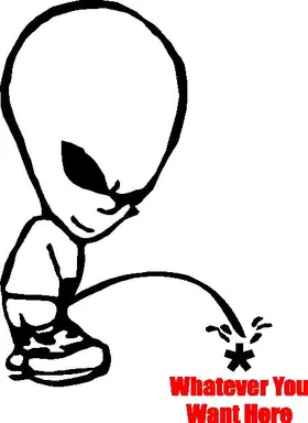 Z1 Pee on Alien Decal / Sticker