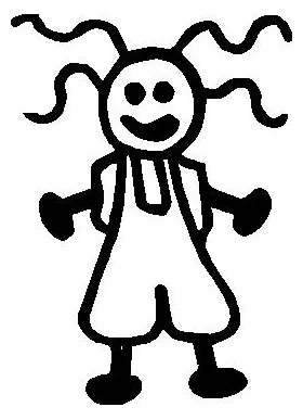 Girl 17 Stick Figure Decal / Sticker