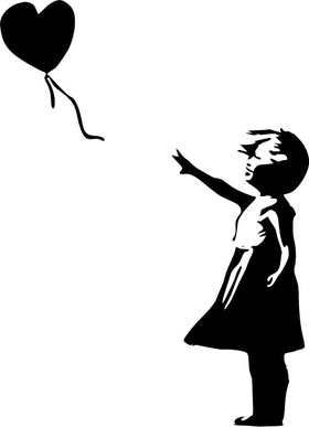 Bansky Balloon Girl Decal / Sticker 01