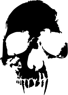 Eroded Skull Decal / Sticker 29
