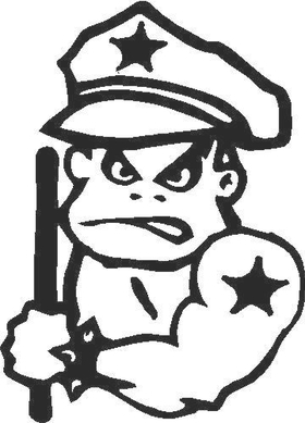 Police Boy Decal / Sticker 01