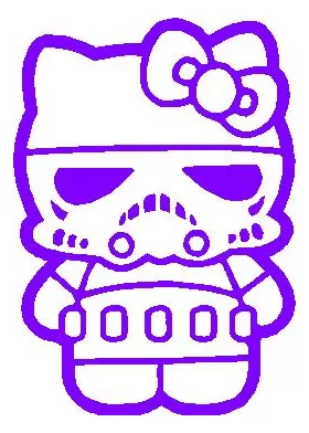 Kitty Stormtrooper Decal / Sticker 02