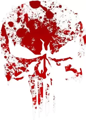 Blood Spatter Punisher Decal / Sticker 155