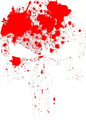 Blood Spatter Punisher Decal / Sticker 157