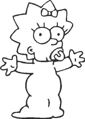 Maggie Simpson Decal / Sticker