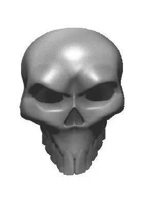 3D Carbon Fiber Skull 04 Decal / Sticker