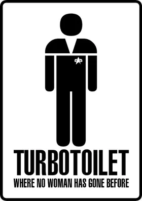 Star Trek Bathroom Door Decal / Sticker 19