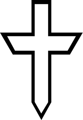 Christian Cross Decal / Sticker 69