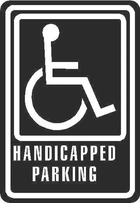 Handicapped Sign Decal / Sticker 02