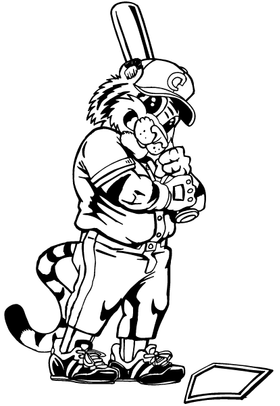 Tigers Baseball Mascot Decal / Sticker