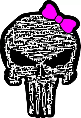 Gun Girl Punisher Decal / Sticker 89