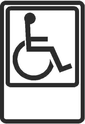 Handicapped Sign Decal / Sticker 04
