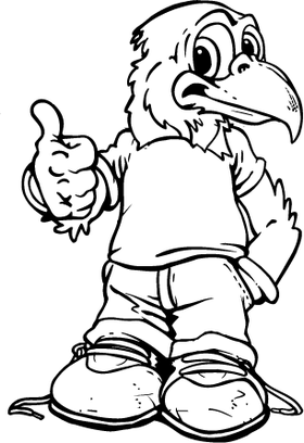 Eagles Mascot Decal / Sticker