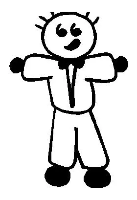 Tuxedo Guy Stick Figure Decal / Sticker 02