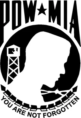 POW MIA You are not forgotten Decal / Sticker 03