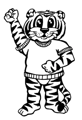 Tigers Mascot Decal / Sticker