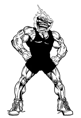 Wrestling Comets Mascot Decal / Sticker 3