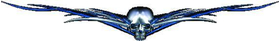 Blue Skull Tribal Decal / Sticker L3