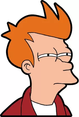 Fry Suspicious / Confused Decal / Sticker 16