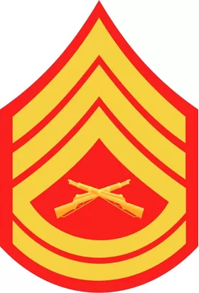 USMC Gunnery Sergeant Chevron Decal / Sticker 03