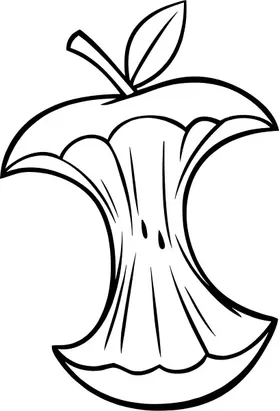 Apple Core Decal / Sticker 01