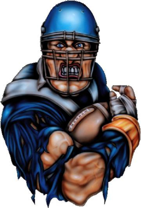 Blue Football Player Decal / Sticker 01