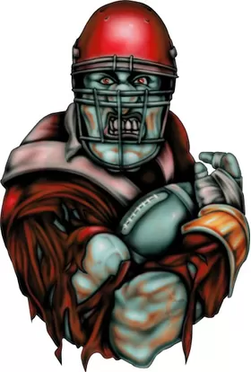 Red Football Player Decal / Sticker 04