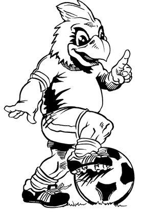 Soccer Cardinals Mascot Decal / Sticker 4