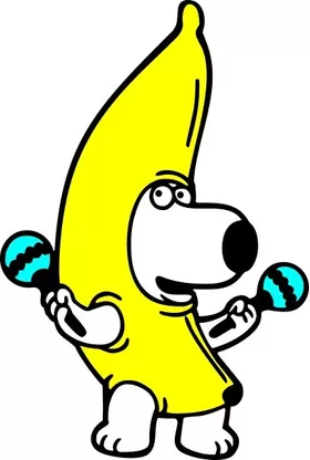 Brian Griffin in Banana Suit Decal / Sticker 08