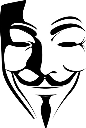 V FOR VENDETTA ANONYMOUS DECAL / STICKER 04