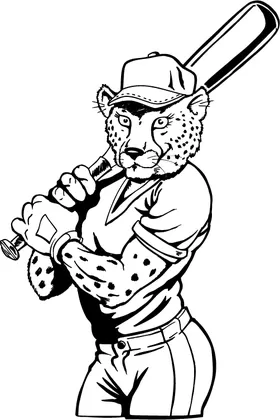 Cheetahs Softball Mascot Decal / Sticker