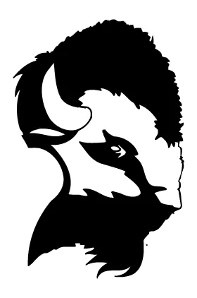 Buffalo Head Mascot Decal / Sticker