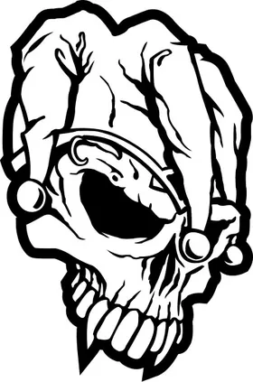 Jester Skull Decal / Sticker 03