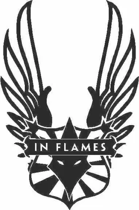 In Flames Decal / Sticker 03